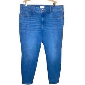 Lane Bryant Slim Fit Jeans Tappered Leg High Rise 5 Pocket Design SZ 22